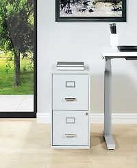 Office Star 23.5" 2 Drawer Locking Metal File Cabinet