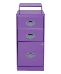 Office Star 27.75" 3 Drawer Locking Metal File Cabinet
