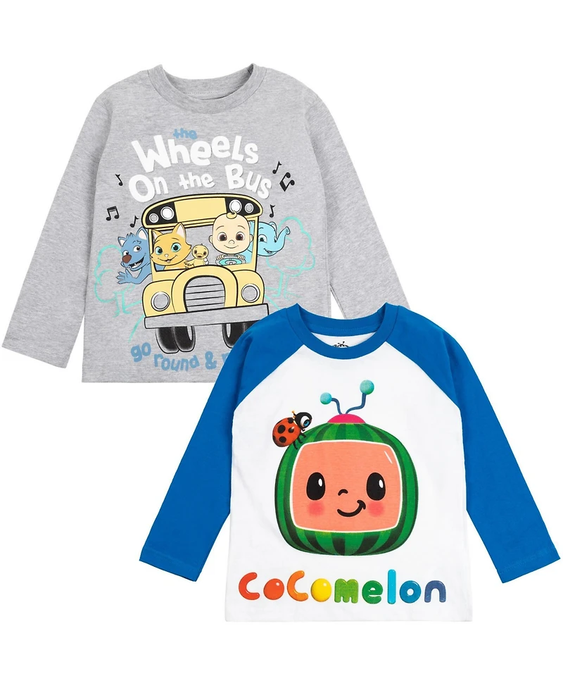 CoComelon Baby Boys Jj 2 Pack Long Sleeve T-Shirts to