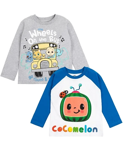 CoComelon Baby Boys Jj Kitty [SizeRangeDescription1] 2 Pack Long Sleeve Graphic T-Shirts [SizeDescription1]