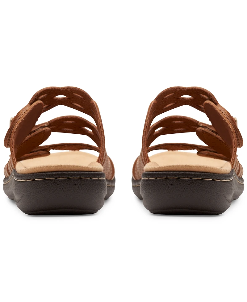 Clarks Laurieann Ruby Scalloped Strap Slide Sandals