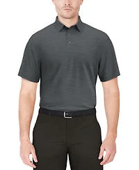 Pga Tour Men's Short Sleeve Airflux Heather Golf Polo Shirt