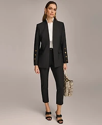 Donna Karan New York Women's Button Sleeve Blazer, Regular & Petite