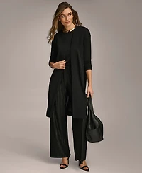 Donna Karan New York Women's Tie Waist Long Cardigan