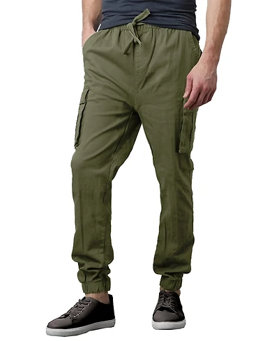 Galaxy By Harvic Men's Slim Fit Stretch Cargo Jogger Pants