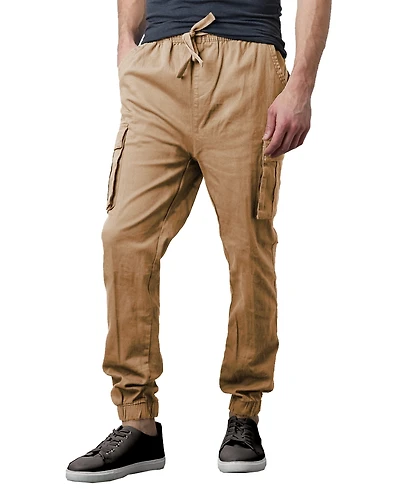 Galaxy By Harvic Men's Slim Fit Stretch Cargo Jogger Pants