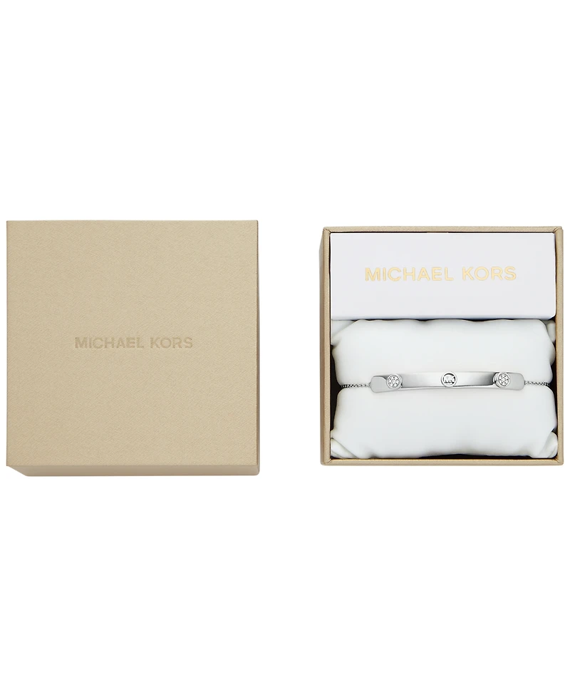 Michael Kors Gold-Tone or Silver-Tone Logo Id Slider Bracelet