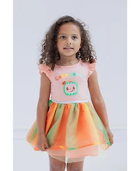 CoComelon Girls Tulle Dress Logo Pink Toddler| Child