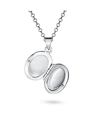 Bling Jewelry Delicate Small Tiny carved Floral Flower Photo Oval Shape Lockets That Hold Pictures Silver Locket Necklace Pendant