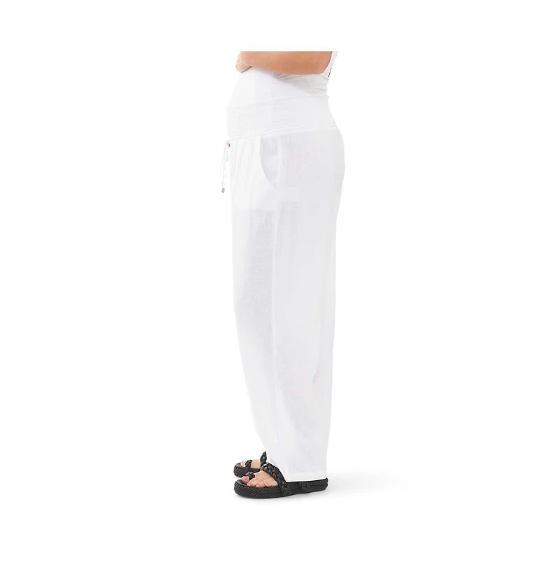 Ripe Maternity Indi Wide Leg Linen Pant White