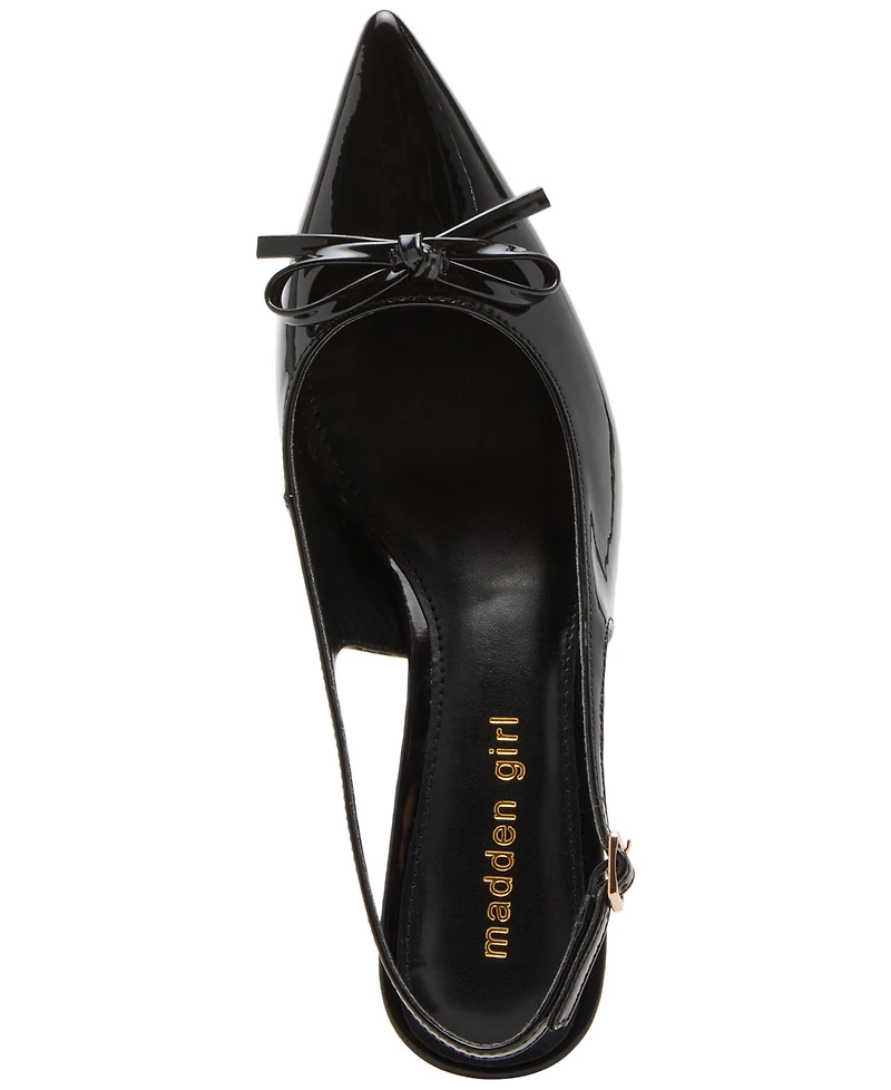 Madden Girl Vogue Bow Slingback Kitten-Heel Pumps