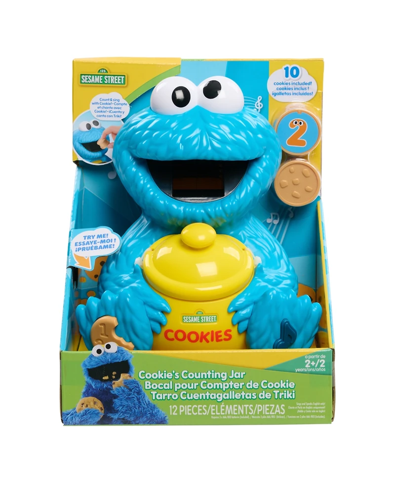 Sesame Street Cookie's Counting Jar, 12-Pieces, 20 Plus Phrases and Sounds