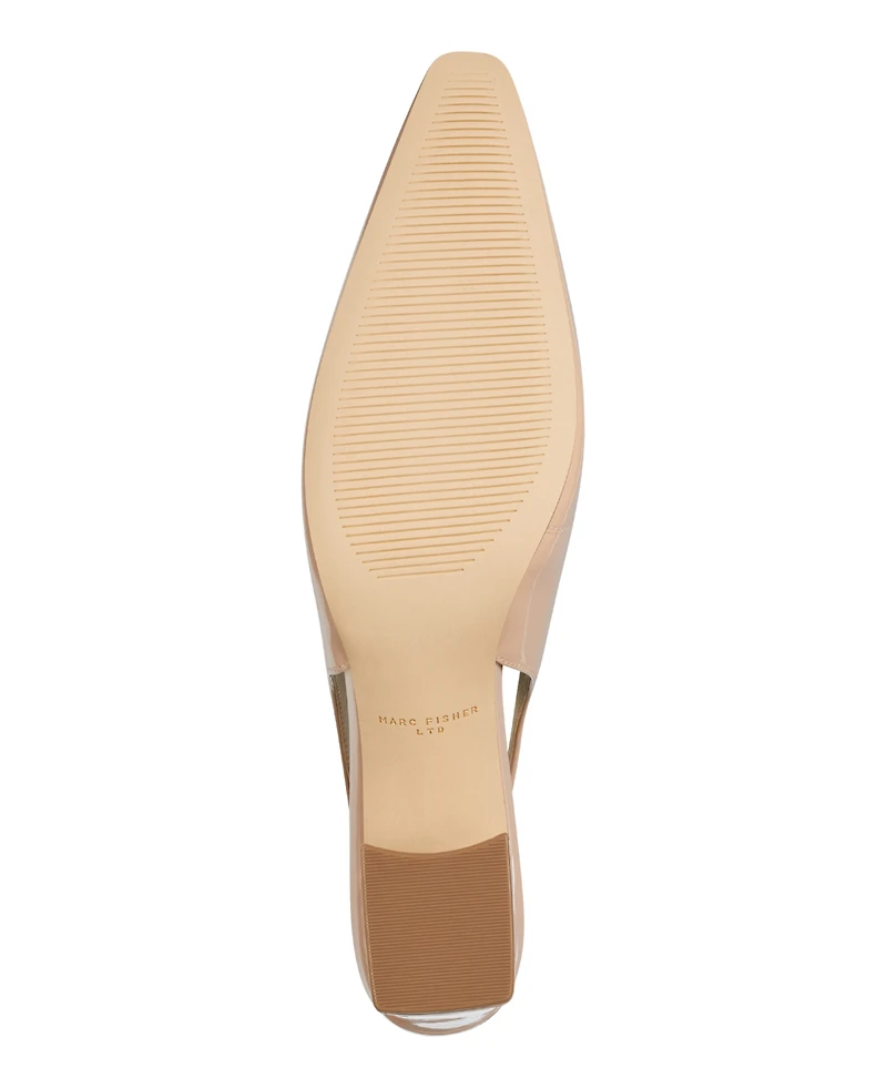 Marc Fisher Ltd Women's Valinda Block Heel Dress Slingback Pumps