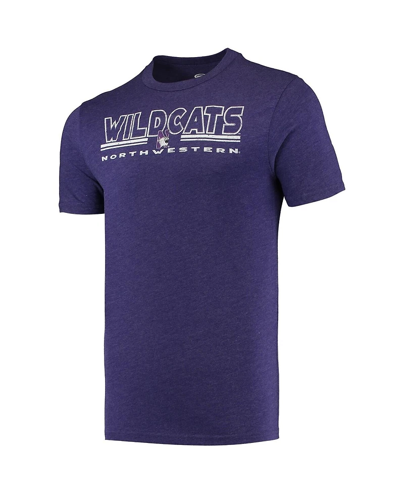 Men's Concepts Sport Heathered Charcoal, Purple Distressed Northwestern Wildcats Meter T-shirt and Pants Sleep Set