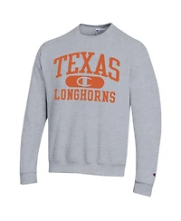 Men's Champion Heather Gray Texas Longhorns Arch Pill Sweatshirt