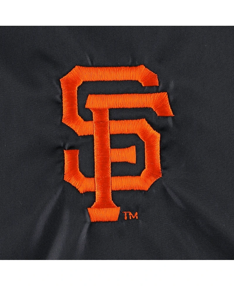 Men's Dunbrooke Black San Francisco Giants Coach's Raglan Full-Snap Windbreaker Jacket