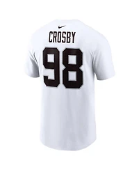 Men's Nike Maxx Crosby White Las Vegas Raiders Player Name and Number T-shirt