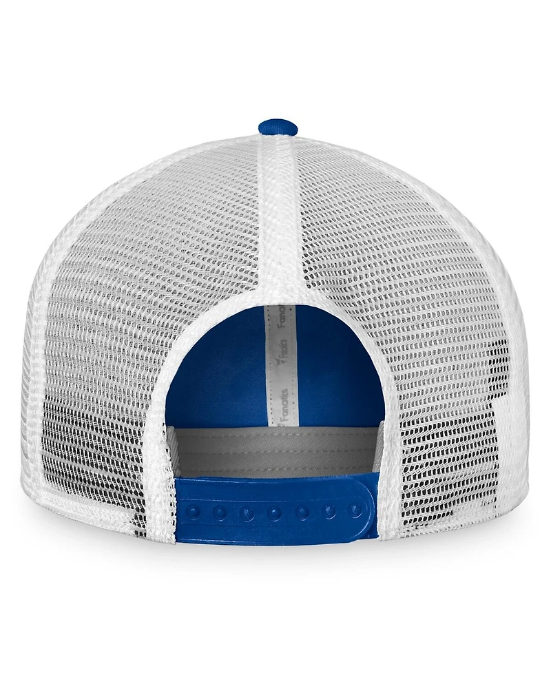 Men's Fanatics Royal, White Buffalo Sabres Slouch Core Primary Trucker Snapback Hat