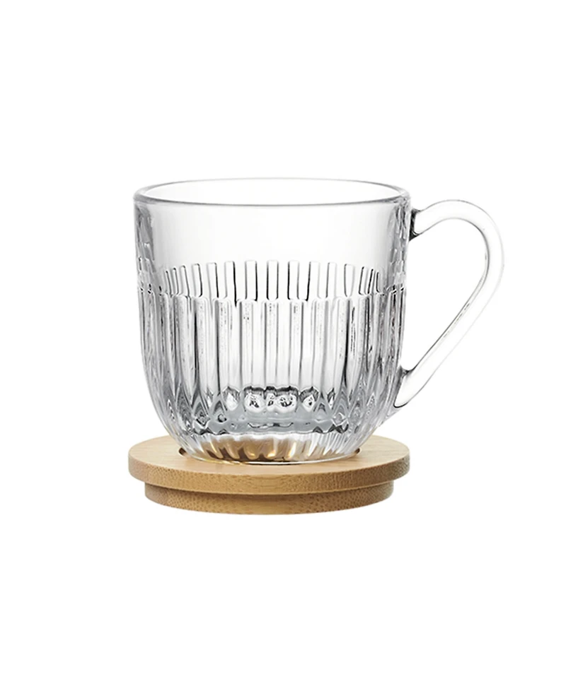La Rochere Quessant 9 oz. Covered Latte Mug, Set of 2