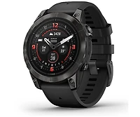 Garmin Gen 2 Sapphire Edition Carbon Gray Dlc Titanium Unisex Smarwatch with Black Silicone Band