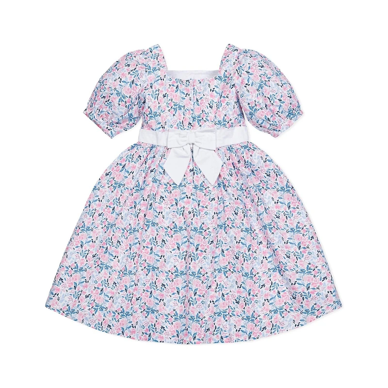 Hope & Henry Girls' Short Sleeve Puff Party Dress