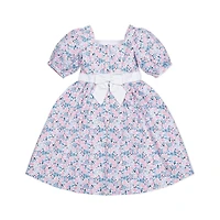 Hope & Henry Girls' Short Sleeve Puff Party Dress