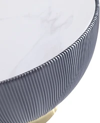 Manhattan Comfort Anderson 28.15" Wide Leatherette Upholstered Coffee Table