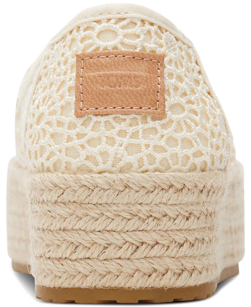 Toms Women's Valencia Moroccan Crochet Platform Espadrilles