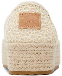 Toms Women's Valencia Moroccan Crochet Platform Espadrilles