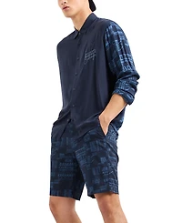 A|X Armani Exchange Men's All-Over Logo Print Shorts