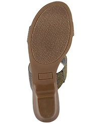 Jones New York Women's Eanna Ornamented Double Band Dress Sandals