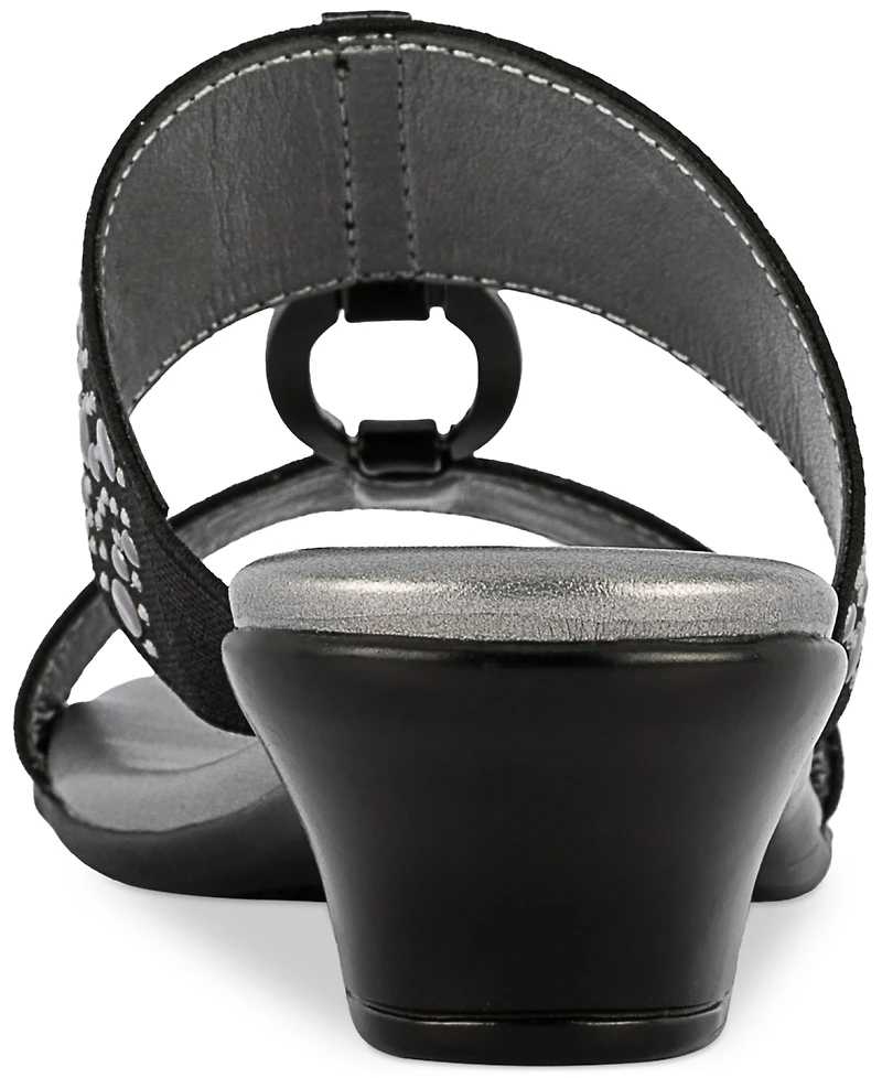 Jones New York Women's Eanna Ornamented Double Band Dress Sandals