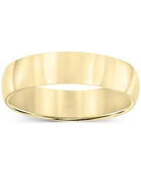 Men's Polished Wedding Band 18k Gold-Plated Sterling Silver (Also Silver)