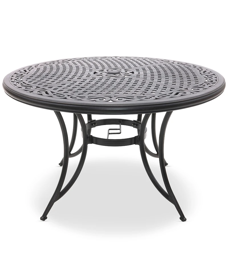 Wythburn Mix and Match 48" Round Cast Aluminum Outdoor Dining Table, Created for Macy's