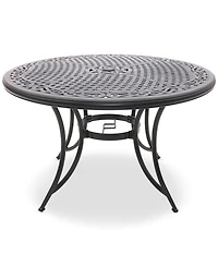 Wythburn Mix and Match 48" Round Cast Aluminum Outdoor Dining Table, Created for Macy's