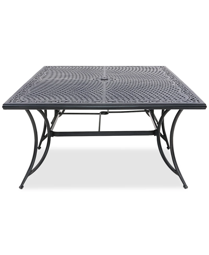 Wythburn Mix and Match 84" x 60" Cast Aluminum Outdoor Dining Table