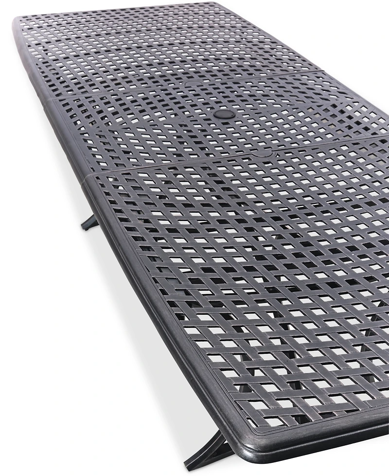 Wythburn Mix and Match 110"x 42" Cast Aluminum Outdoor Extension Dining Table, Created for Macy's