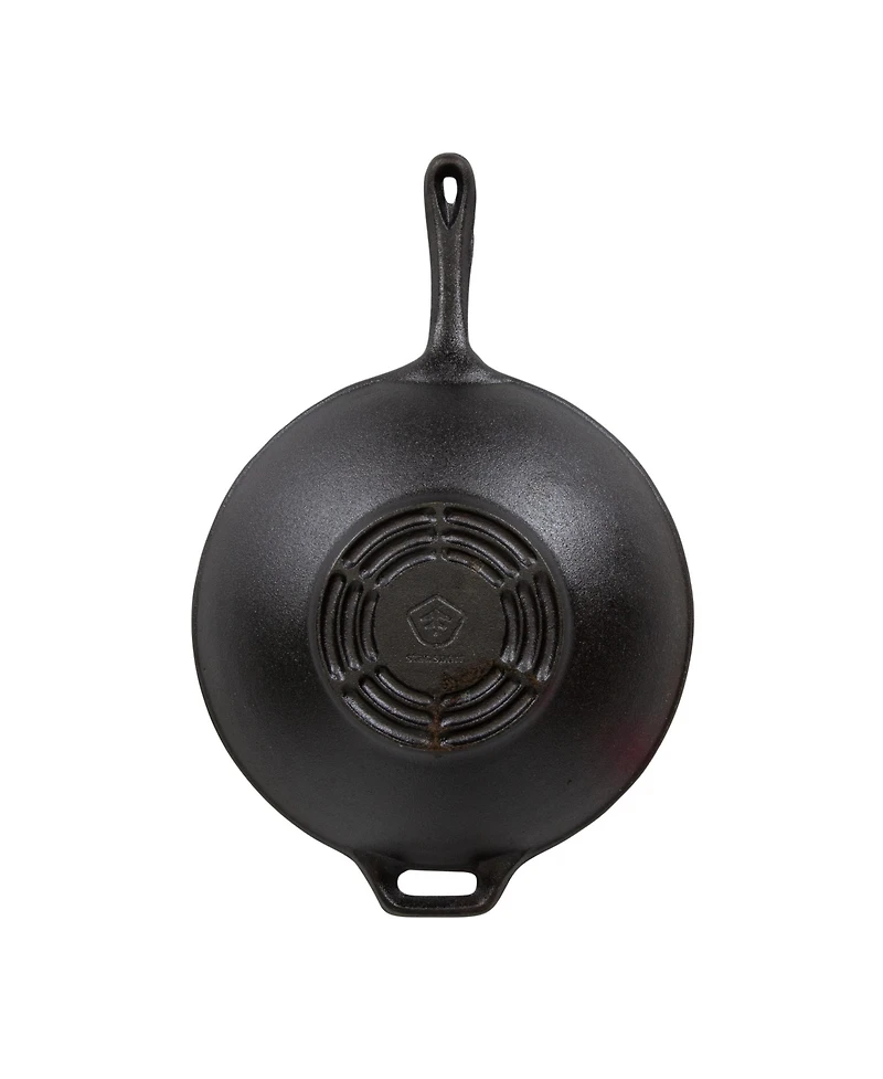 Stan sport Pre-Seasoned Cast Iron Wok 12.5" Diameter