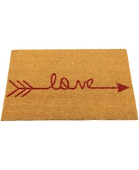 Northlight Natural Coir "Love" Arrow Outdoor Doormat 18" x 30"