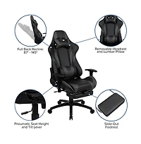 Z300 Gaming Racing Office Ergonomic Pc Chair With Reclining Back And Footrest