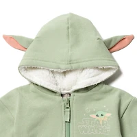Star Wars Toddler Boys The Mandalorian Fleece Zip Up Hoodie Toddler|Child