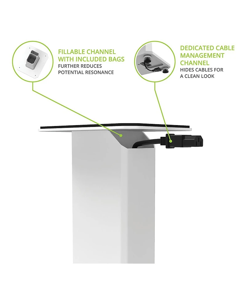 Kanto SX22 22" Tall Fillable Speaker Stands with Isolation Feet