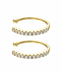 Ben Oni Pave Cubic Zirconia Ear Cuffs in 14k Gold over Sterling Silver
