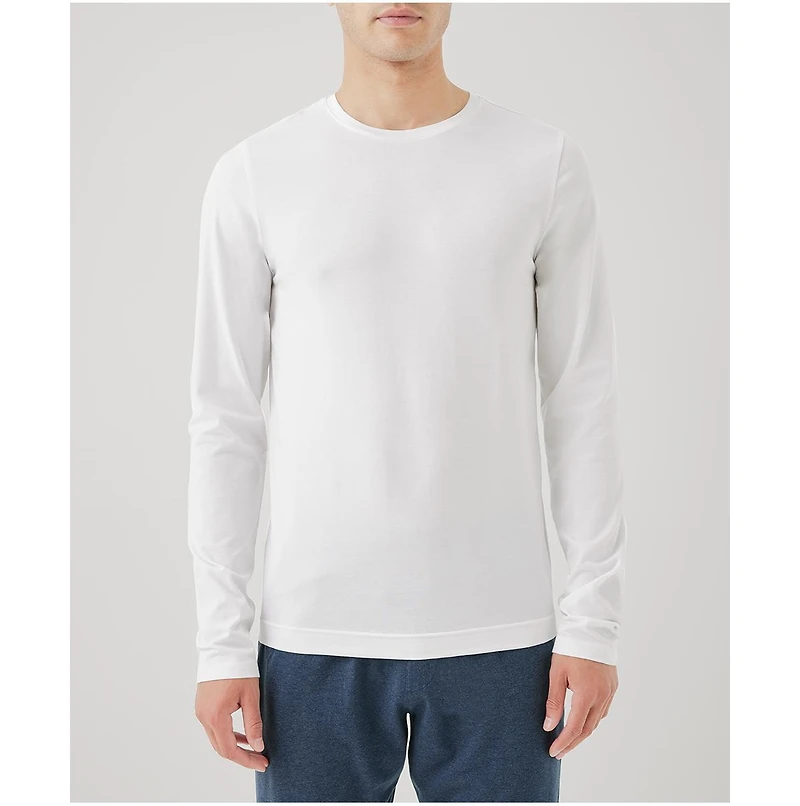 Organic Cotton Cool Stretch Long Sleeve Crew Undershirt 3-Pack