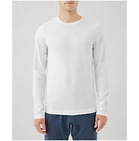 Organic Cotton Cool Stretch Long Sleeve Crew Undershirt 3-Pack