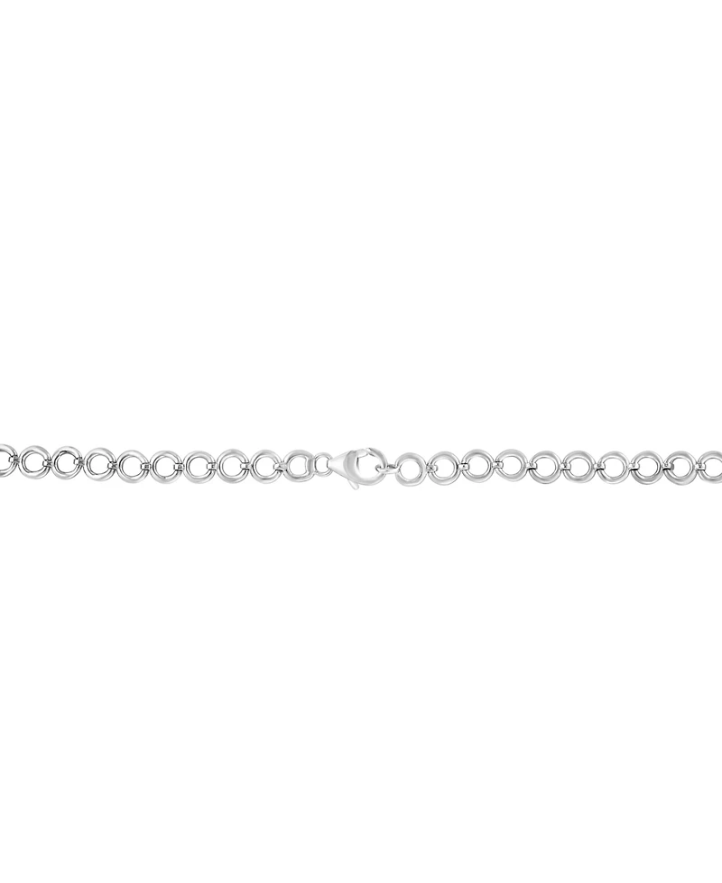Effy Lab Grown Sapphire (27-1/6 ct. t.w.) & Lab Grown Diamond (4-5/8 ct. t.w.) Halo 18" Collar Necklace in 14k White Gold