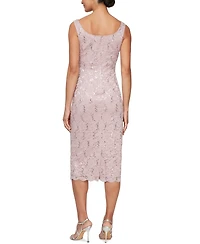 Sl Fashions Petite 2-Pc. Lace Jacket & Midi Dress Set