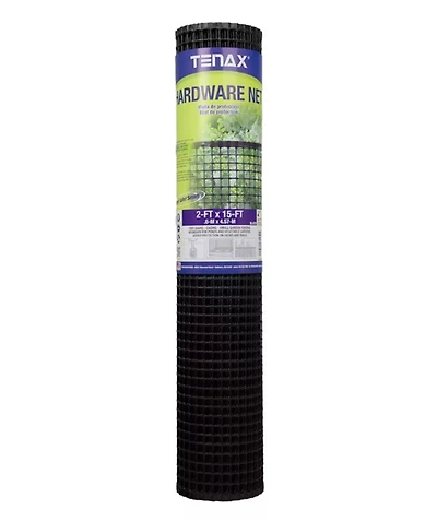 Tenax Hardware Mesh Net Trellis Roll, Black, 2ft x 15ft