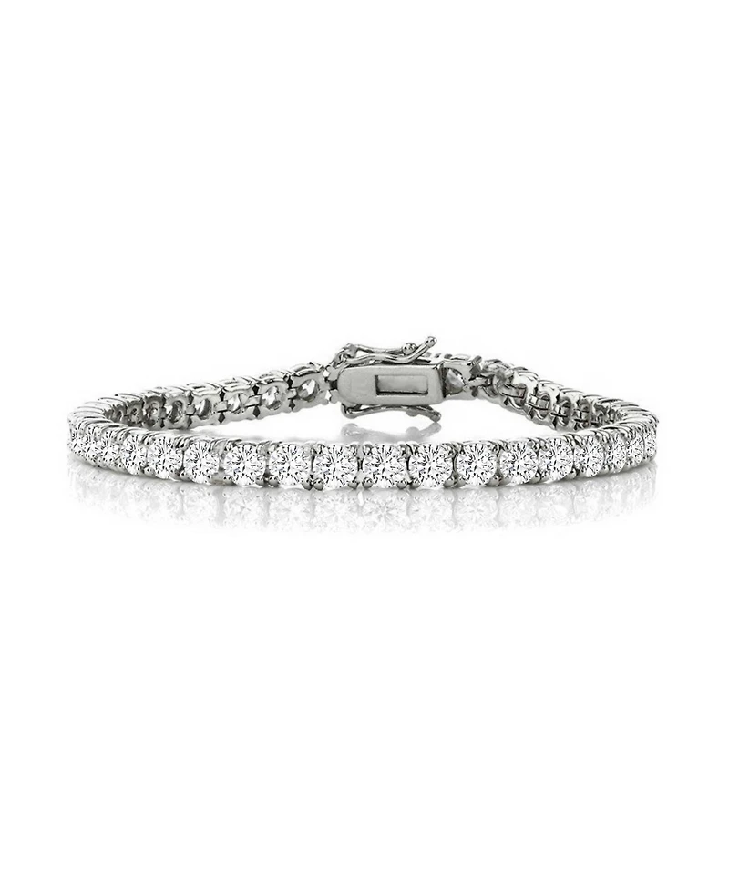 Classic White Gold Plated Cubic Zirconia 5MM Tennis Bracelet