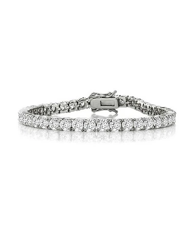 Classic White Gold Plated Cubic Zirconia 5MM Tennis Bracelet